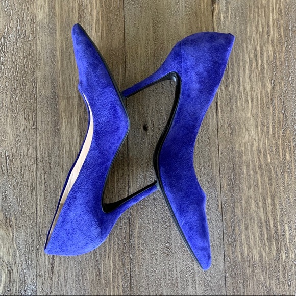 Nine West Shoes - Blue Nine West Pointed Toe Suede Pumps